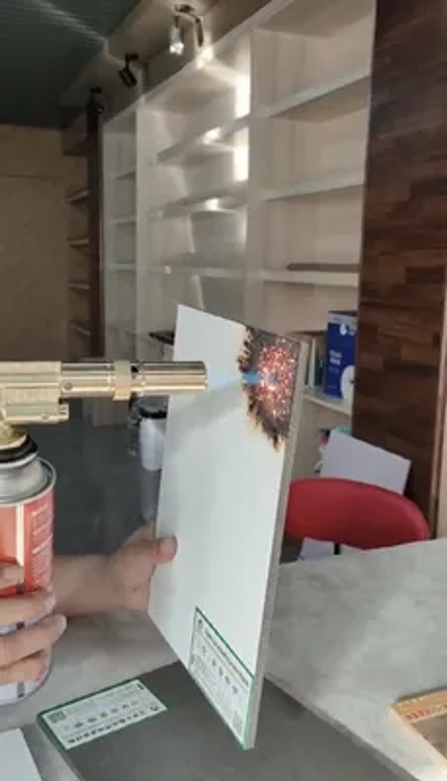 Placa de fibra de nano carbono Baoyuan sem formaldeído, retardante de fogo, com superfície acabada