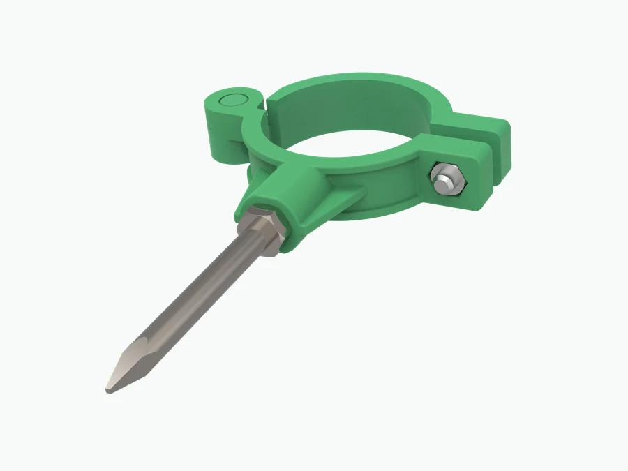 Abraçadeira para tubo tipo IV com parafuso dentado
