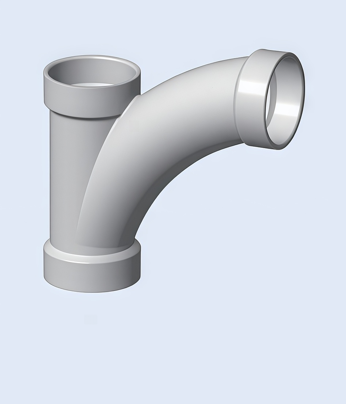 Junção Y com curva 1/8 (monobloco) (ALL HUB)