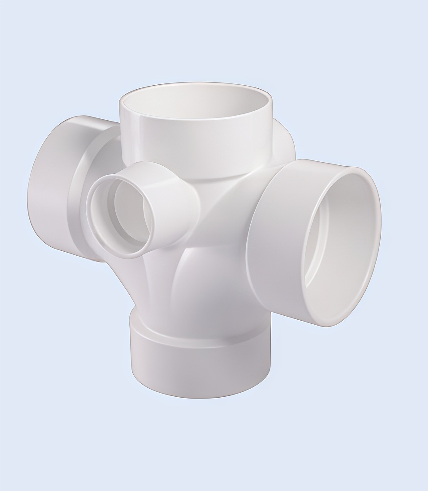 Tê sanitário duplo W/ R e L entrada laterals (ALL HUB)