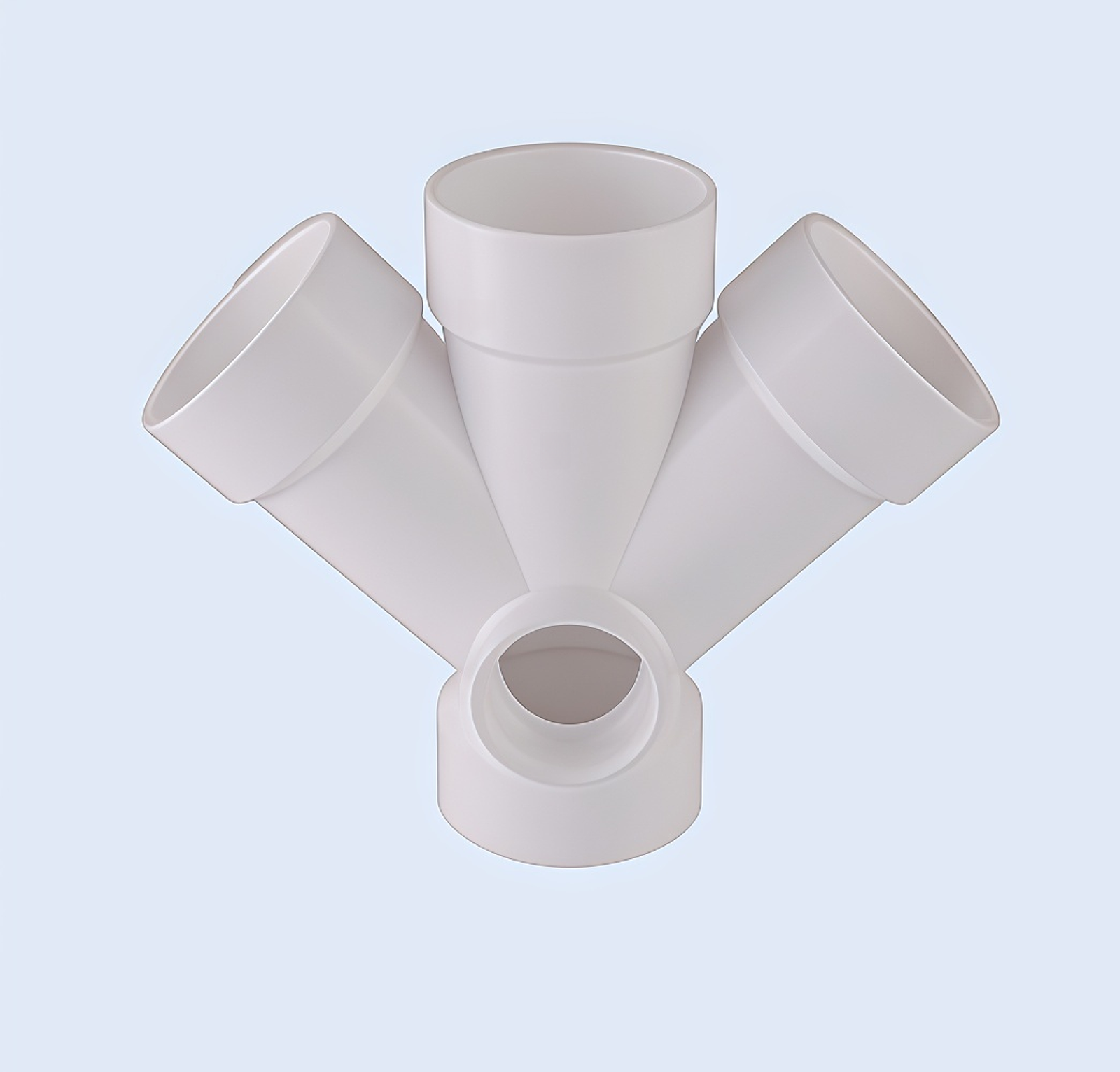 Junção Y dupla, With 2" entrada lateral (ALL HUB)