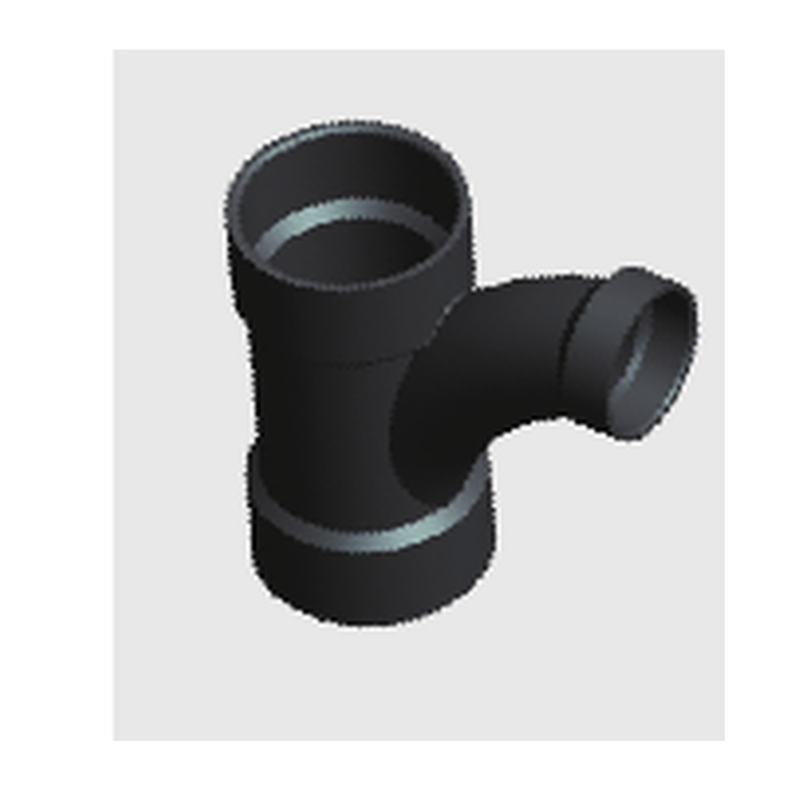 Junção Y de redução com curva 1/8 (monobloco) (Hub X Hub X Hub)