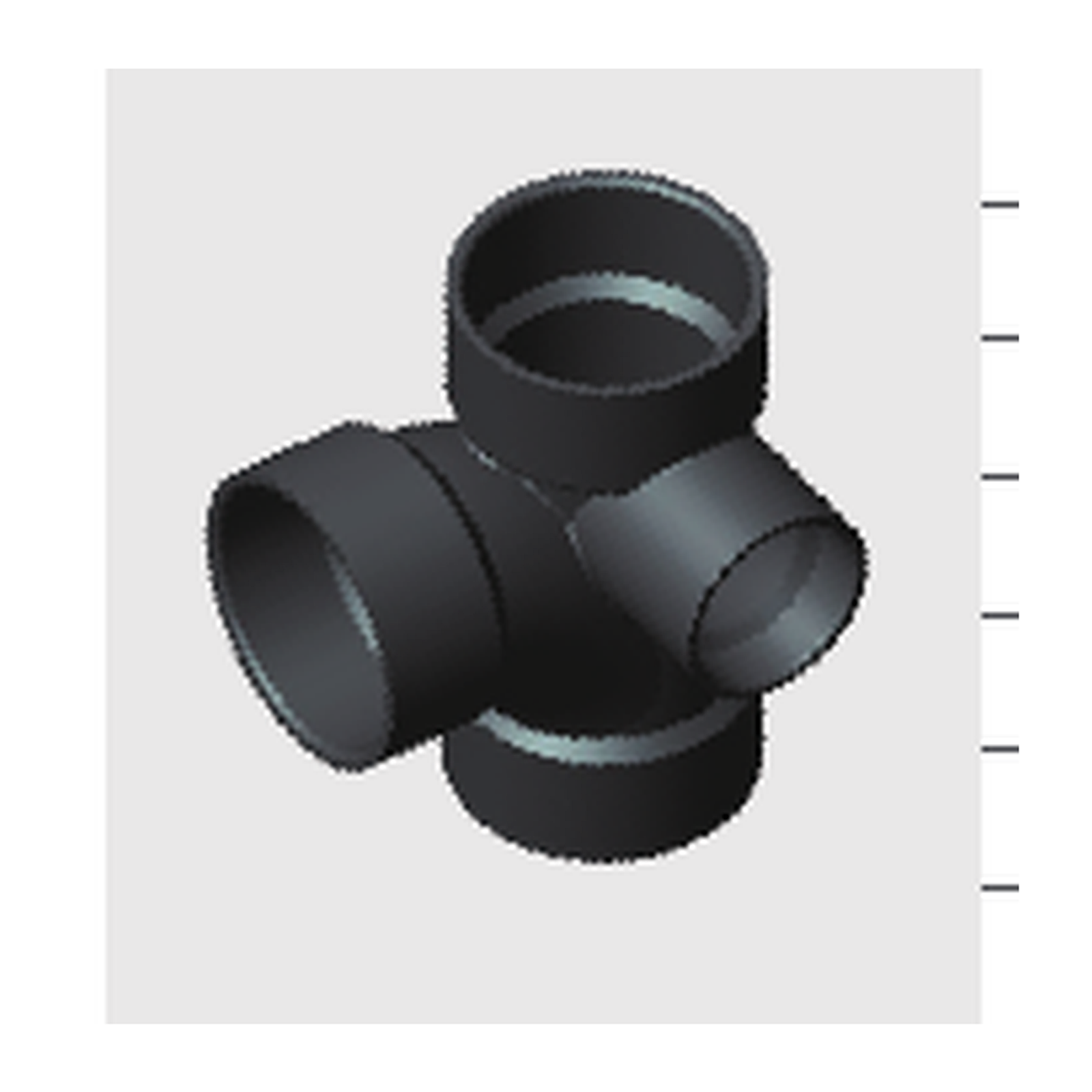 Tê sanitário With entrada lateral direita (ALL HUB)